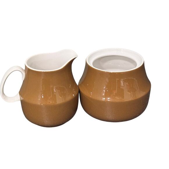 Vintage Mikasa Cera-Stone Japan Sugar and Creamer Set - Picture 2 of 8